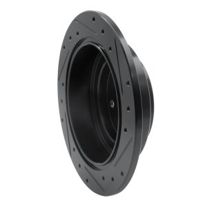 Saab 9-2X Brake Rotor (1) - Rear Left - R1 Concepts - Drilled & Slotted - Black - `90-`08